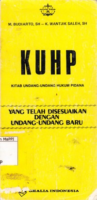 Image of KUHP : kitab undang-undang hukum pidana yang telah disesuaikan dengan undang-undang baru