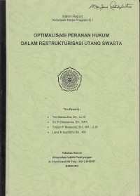 Image of Optimalisasi peran hukum dalam restrukturalisasi utang swasta