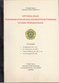 Image of Optimalisasi peranan hukum dalam restrukturalisasi utang perusahaan