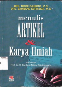 Image of Menulis Artikel dan Karya Ilmiah