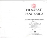 Image of Filsafat Pancasila : Disusun berdasarkan GBPP dan SAP tahun 1995