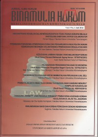Image of Binamulia Hukum : jurnal ilmu hukum Vol. 5 No.1 Juli 2016