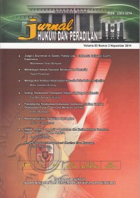 Image of Jurnal hukum dan peradilan Vol. 03 No. 3 November 2014