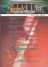 Image of Jurnal hukum dan peradilan Vol. 03 No. 1 Maret 2014