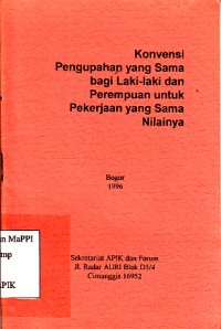 Image of Konvensi Pengupahan yang Sama bagi Laki-laki dan Perempuan untuk Pekerjaan yang Sama Nilainya