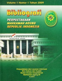 Image of Bibliografi Perpustakaan Mahkamah Agung Republik Indonesia Tahun 2009