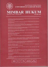 Image of Mimbar Hukum Volume 29 Nomor 1 Februari 2017