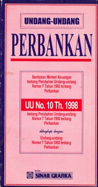Image of Undang - undang Perbankan tahun 1998