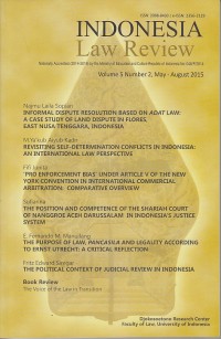 Image of Indonesia Law Review Vol 5 Number 2, May – August 2015