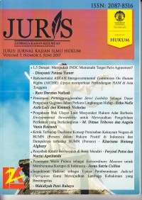 Image of Jurnal Kajian Ilmu Hukum Vol 7 No 1 Juni 2017