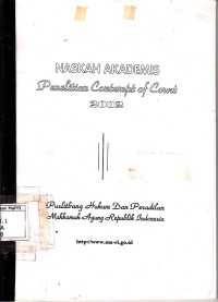 Image of Naskah Akademis Penelitian Contempt of Court 2002