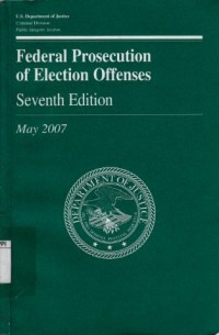 Image of Federal Prosecution of Election Offenses