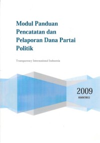 Image of Modul Panduan Pencatatan dan Pelaporan Dana Partai Politik