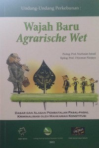 Image of Undang-undang perkebunan : wajah baru agrarische wet
