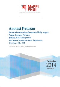 Image of Anotasi Putusan : perkara pembunuhan berencana Holly Angela