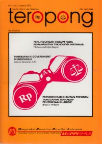 Image of Teropong : media hukum dan keadilan (Vol. I No. 7 Agustus 2002)