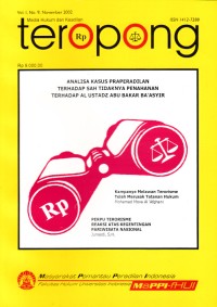 Image of Teropong : media hukum dan keadilan (Vol. I No. 9 November 2002)