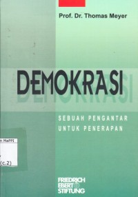 Image of Demokrasi : sebuah pengantar untuk penerapan