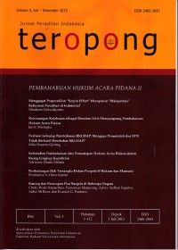 Image of Teropong: Jurnal Peradilan Indonesia ( Volume 3 Juli - Desember 2015 )