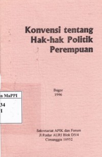 Image of Konvensi tentang Hak-hak Politik Perempuan