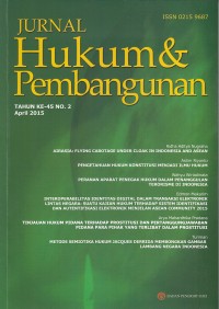 Image of Jurnal hukum dan pembangunan Tahun ke-45 No. 2 April -  Juni 2015