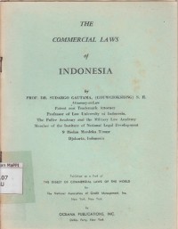 Image of The commercial laws of indonesia