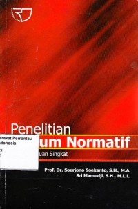 Image of Penelitian Hukum Normatif : suatu tinjauan singkat