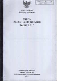Image of Profil Calon Hakim Agung RI Tahun 2016
