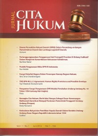 Image of Jurnal Cita hukum: juni 2014