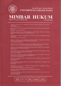 Image of Mimbar Hukum: Jurnal Berkala Fakultas Hukum Universitas Gadjah Mada Oktober 2015