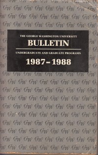 Image of The George Washington University: undergraduate and graduate programs 1987 - 1988