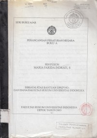 Image of Perancangan Peraturan Negara Buku A