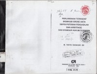 Image of Perlawanan Terhadap Eksekusi Grose Akta Serta Putusan Pengadilan dan Arbitrase dan Standar Hukum Eksekusi