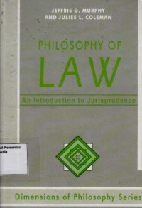 Image of Philosophy of Law: an introduction to jurisprudence