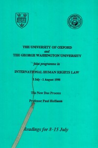 Image of The University of Oxford and The George Washington University Joint Programme in International Human Rights Law