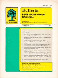 Image of Bulletin Pembinaan Hukum Nasional No.01-02 1988