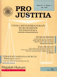 Image of Pro Justitia Tahun XI Nomor 3 Juli 1993