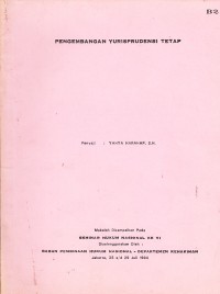 Image of Pengembangan Yurisprudensi Tetap