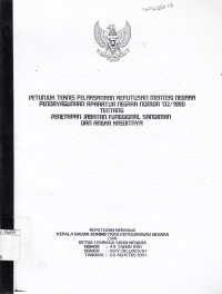 Image of Petunjuk Teknis Pelaksanaan Keputusan Menteri Negara Pendayagunaan Aparatur Negara Nomor 132/1990 tentang Penetapan Jabatan Fungsional Sandiman dan Angka Kreditnya