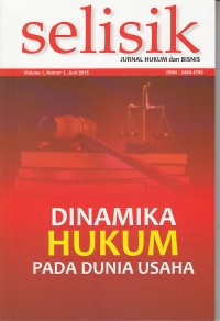 Image of Selisik voleme 1, nomor 1, januari 2015 : dinamika hukum pada dunia usaha