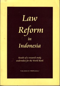 Image of Law reform in indonesia: result of a research study undertaken for the world bank