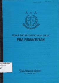 Image of Modul Diklat Pembentukan Jaksa Pra Penuntutan