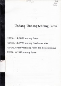 Image of Undang-Undang tentang Paten
