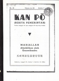 Image of Kan Po: Berita Pemerintah No. 46 Tahoen ke III Boelan 7 - 1944