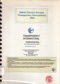 Image of Indeks Persepsi Korupsi Transparency International 2002