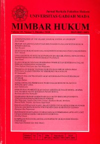 Image of Mimbar Hukum : Jurnal Berkala Fakultas Hukum Universitas Gadjah Mada Volume 22, Nomor 3, Oktober 2010