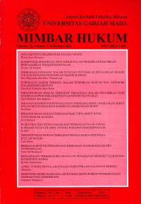 Image of Mimbar Hukum : Jurnal Berkala Fakultas Hukum Volume 23, Nomor 1, Februari 2011