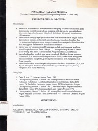 Image of Pengadilan Hak Asasi Manusia : Peraturan Pemerintah Pengganti Undang-Undang Nomor 1 Tahun 1999
