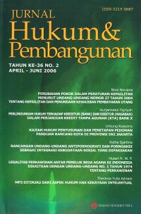 Image of Jurnal Hukum dan Pembangunan Tahun Ke-36 No. 2 April - Juni 2006