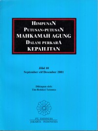 Image of Himpunan putusan-putusan Mahkamah Agung dalam perkara kepailitan Jilid 10